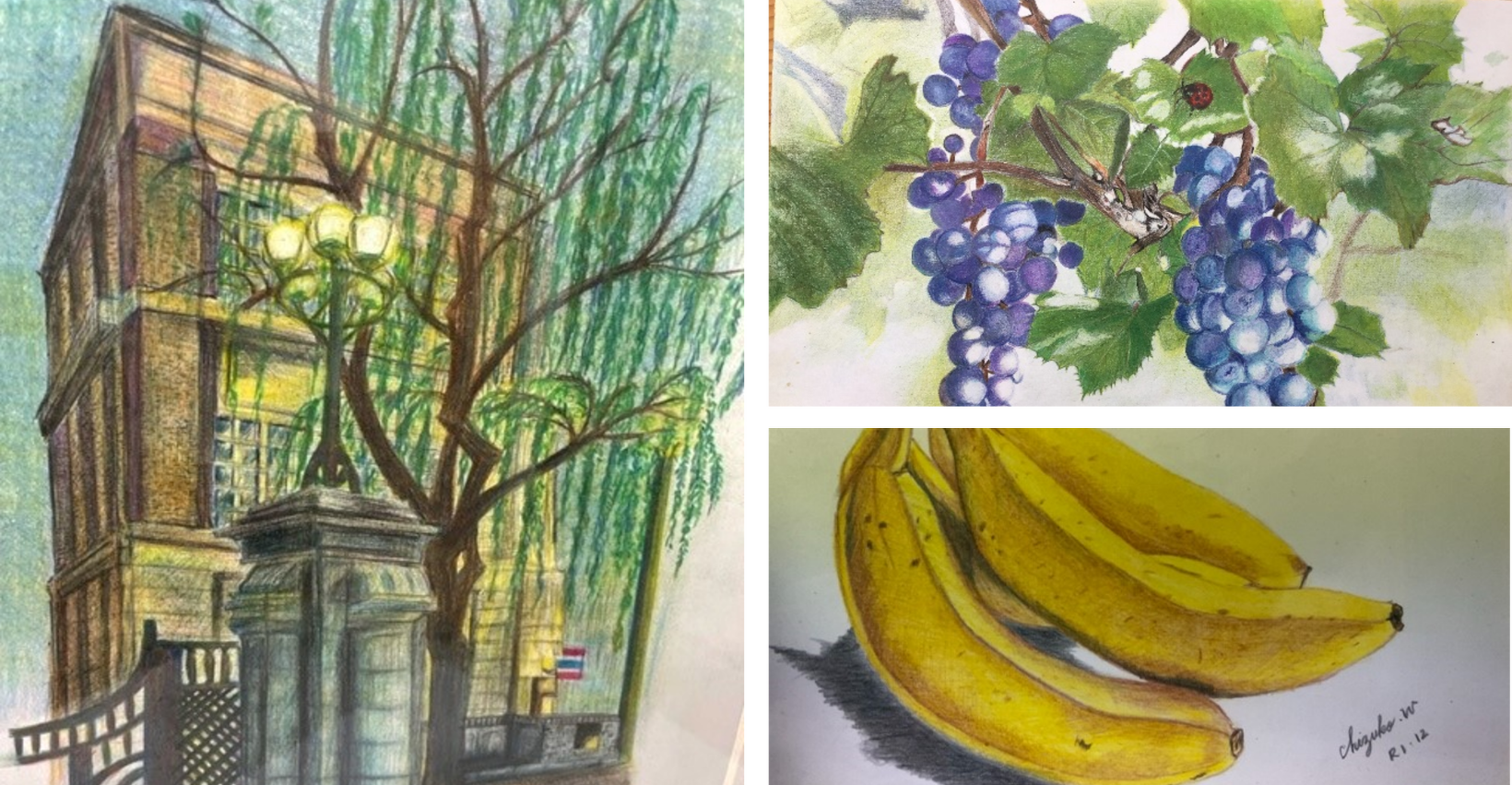 かさはらの家　色鉛筆画作品展（春日井モデルハウス）